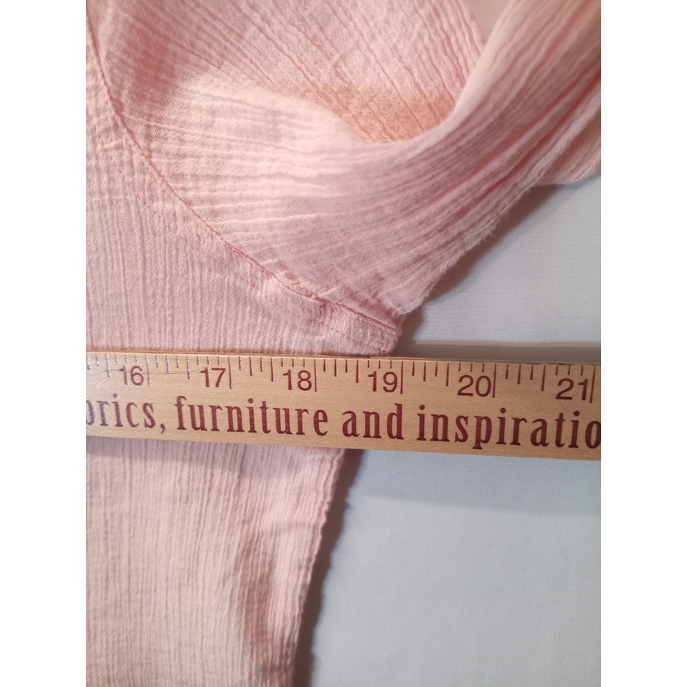 Chaps Button Up Women's Shirt Top, Small, Pale Pink - Picture 4 of 5